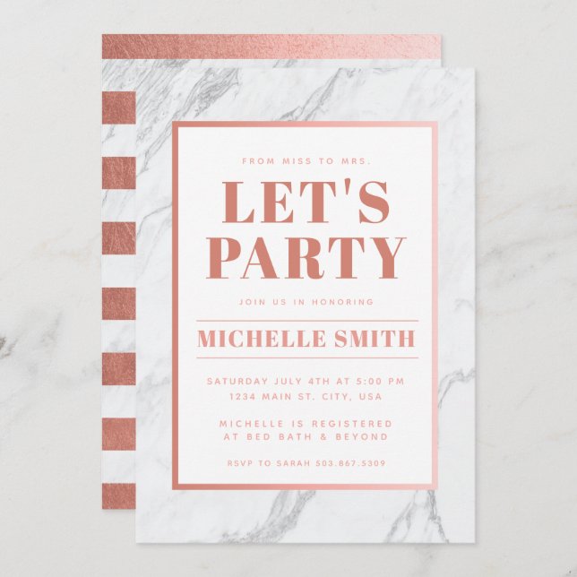 Fully Customisable Party Invitation (Front/Back)
