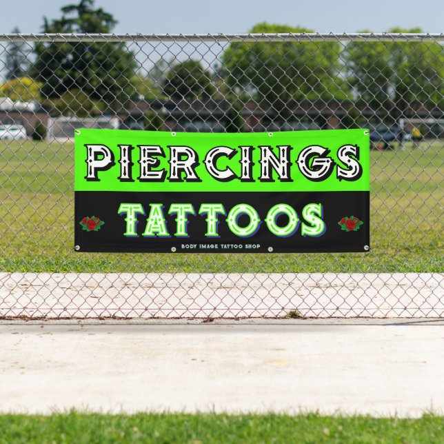 Fully Customise Tattoo Shop Attract Customers  Banner (Insitu)