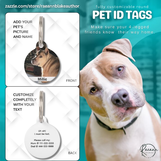 Fully Customizable Round Pet ID Tag (Creator Uploaded)