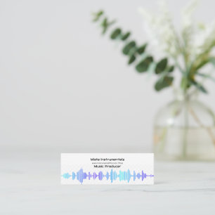 Fully Customizable Sound Wave White  Calling Card