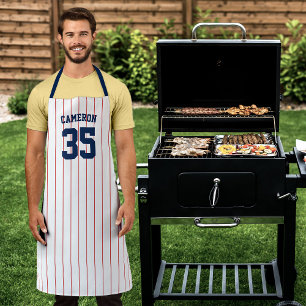 Fully Editable Colours Baseball Jersey Stripes Nam Apron