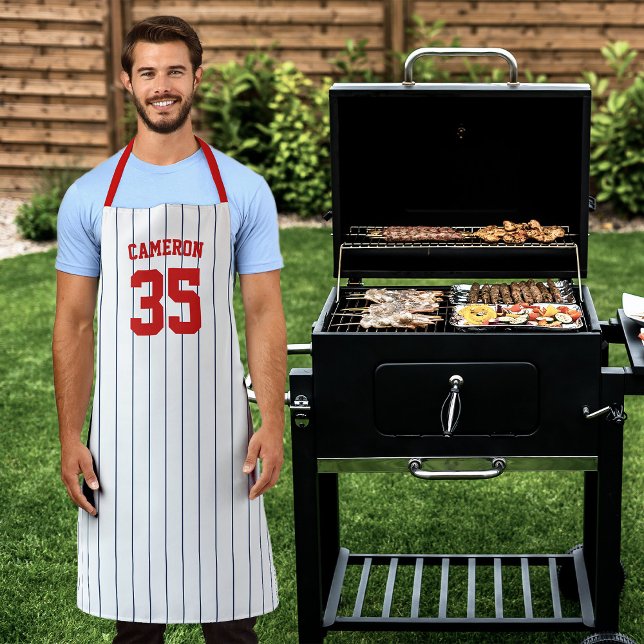 Fully Editable Colours Baseball Jersey Stripes Nam Apron (Creator Uploaded)