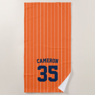 Fully Editable Colours Baseball Jersey Stripes Nam Beach Towel
