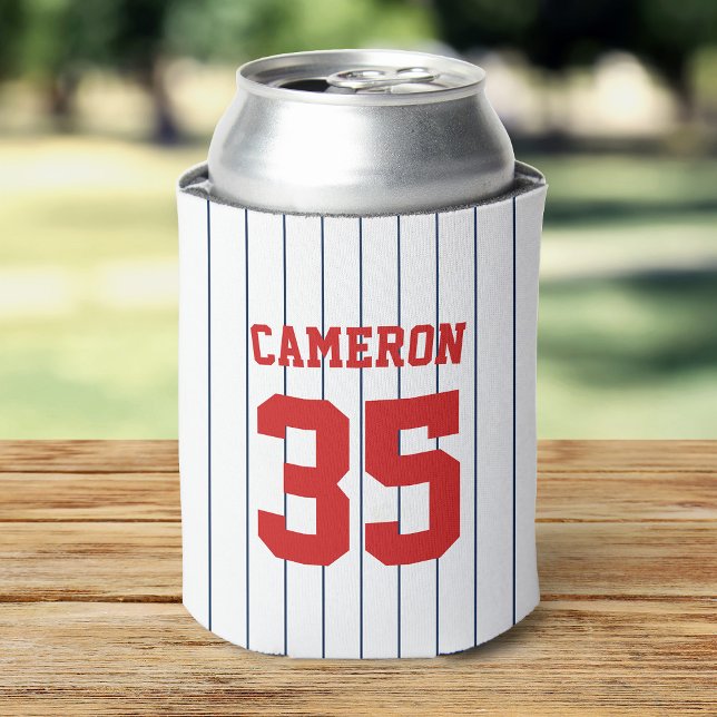 Fully Editable Colours Baseball Jersey Stripes Nam Can Cooler (Creator Uploaded)