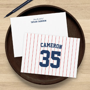 Fully Editable Colours Baseball Jersey Stripes Nam Card