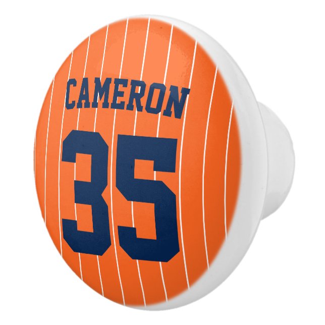 Fully Editable Colours Baseball Jersey Stripes Nam Ceramic Knob (Right)