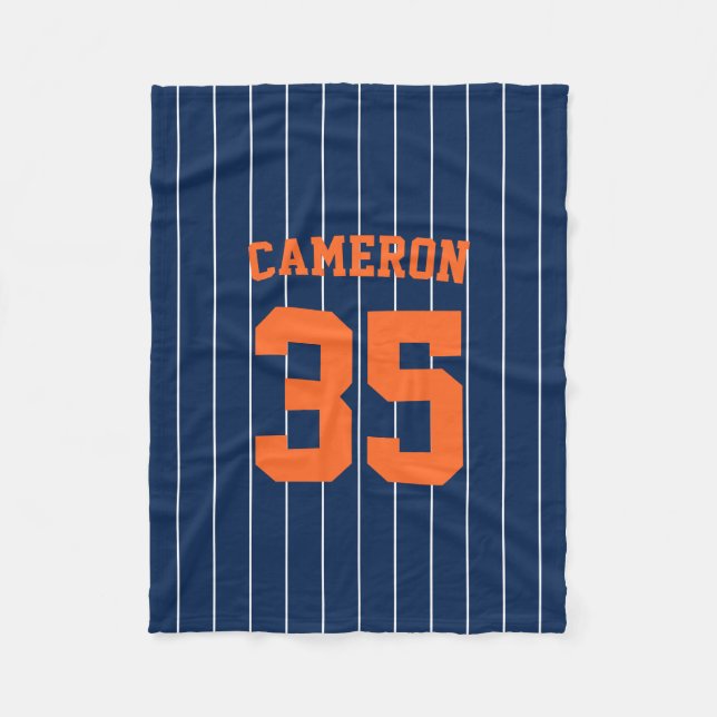 Fully Editable Colours Baseball Jersey Stripes Nam Fleece Blanket (Front)