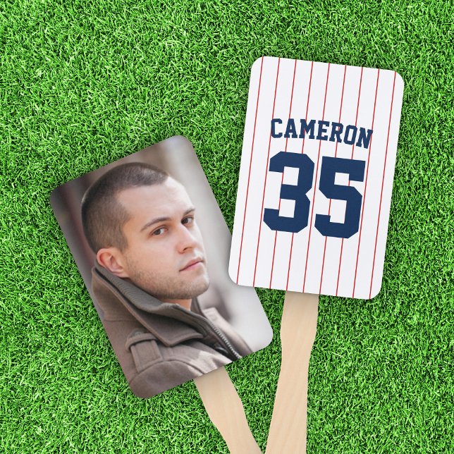 Fully Editable Colours Baseball Jersey Stripes Nam Hand Fan (Creator Uploaded)