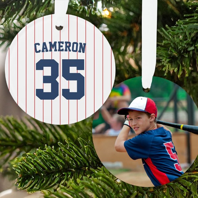 Fully Editable Colours Baseball Jersey Stripes Nam Ornament (Creator Uploaded)