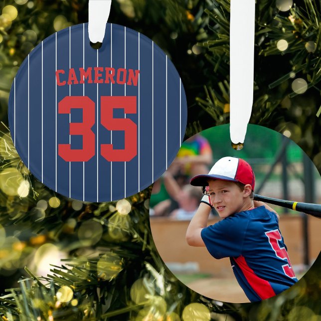 Fully Editable Colours Baseball Jersey Stripes Nam Ornament (Creator Uploaded)