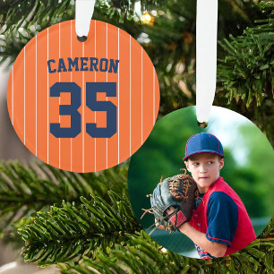 Fully Editable Colours Baseball Jersey Stripes Nam Ornament