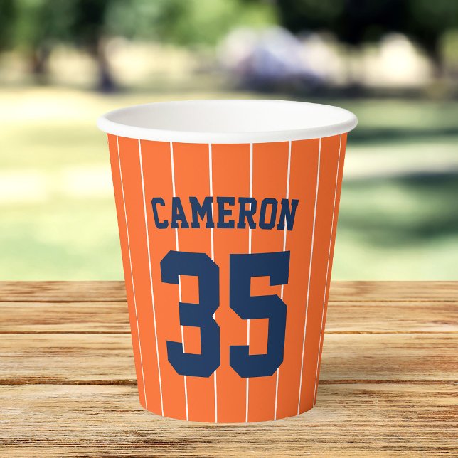 Fully Editable Colours Baseball Jersey Stripes Nam Paper Cups (Creator Uploaded)