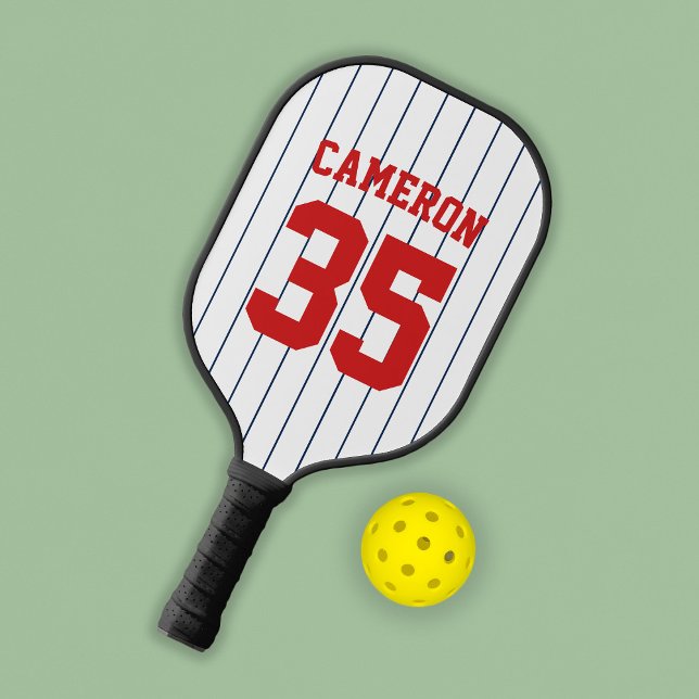 Fully Editable Colours Baseball Jersey Stripes Nam Pickleball Paddle (Creator Uploaded)