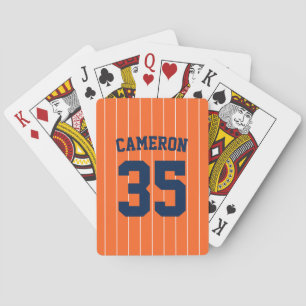 Fully Editable Colours Baseball Jersey Stripes Nam Playing Cards