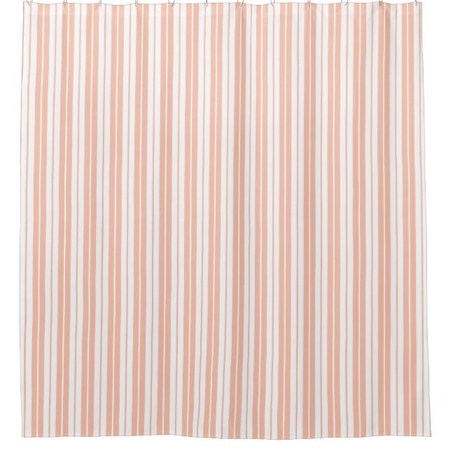 Fully Editable Colours Rustic Country Stripes Shower Curtain (Front)