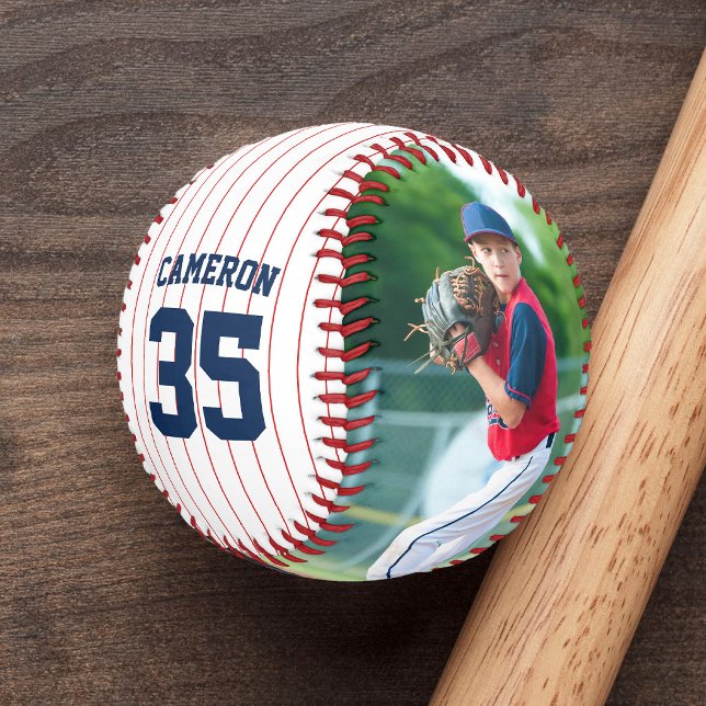Fully Editable Colours Stripes Name Number Photo Baseball (Creator Uploaded)