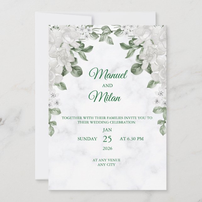 Fully Editable Simple and Elegant  Invitation (Front)