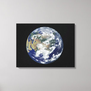 Fully lit Earth centred on Asia Canvas Print