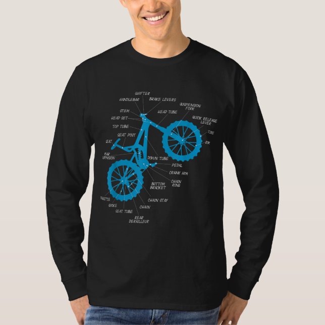 Fully MTB Anatomy - Mountain Bike Parts Cross Cycl T-Shirt (Front)