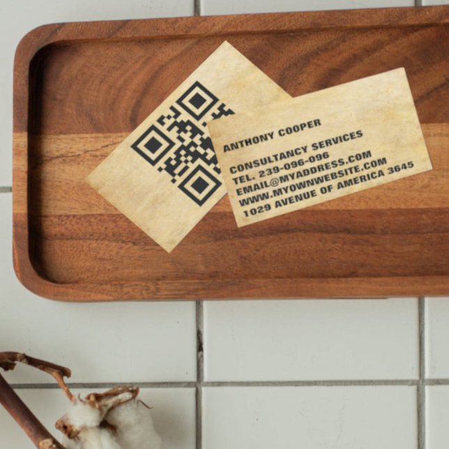 Fully personalised choose background x11 QR code B Business Card (Creator Uploaded)