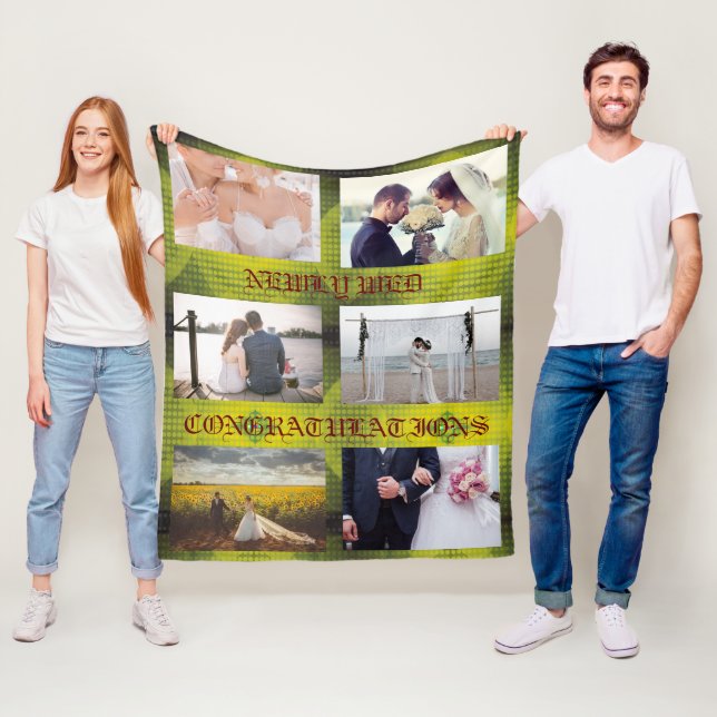Fully Personalizable For Newly Wed Fleece Blanket (In Situ)
