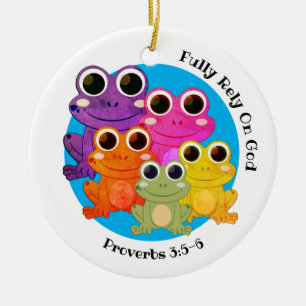 FULLY RELY ON GOD Christian Ceramic Tree Decoration