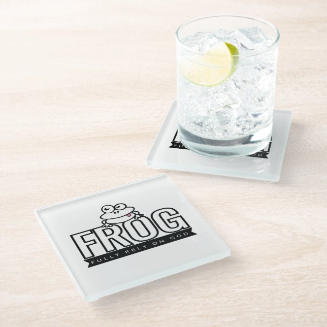 Fully Rely on God Christian Coaster (Angled)