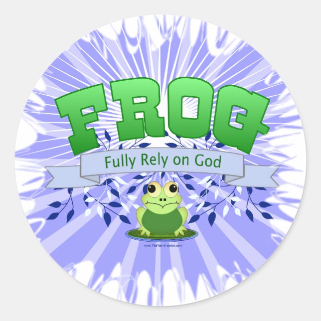 Fully Rely on God Classic Round Sticker (Front)
