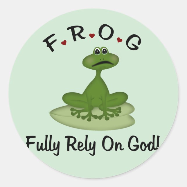 Fully Rely on God Classic Round Sticker (Front)