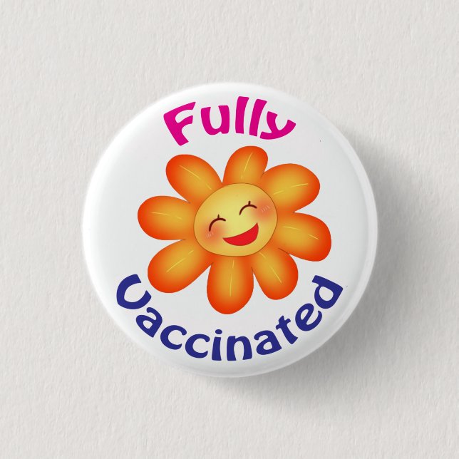 Fully Vaccinated Button (Front)