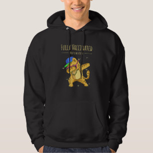 Fully Vaccinated Happy Dabbing Cat For Men And Wom Hoodie