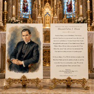 Fulton Sheen Canonisation Prayer Card