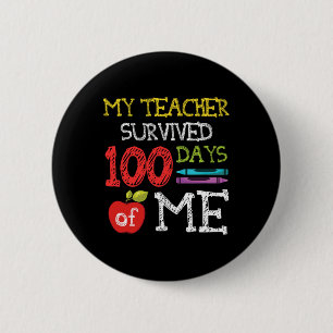 Fun 100 Days Of School Kids 100th Day Of School  6 Cm Round Badge