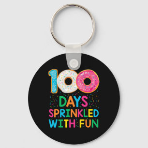 Fun 100 Days Sprinkled With Fun Donut School Teach Key Ring