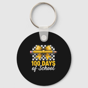 Fun 100 Days Teacher Celebration School Clroom Sty Key Ring