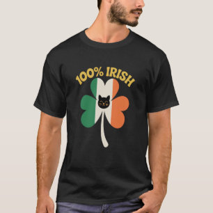 Fun 100 Irish Cat Lover Graphic Long Sleeve T-Shirt