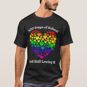 Fun 100th Day Of School Teacher Heart Valentine Da T-Shirt