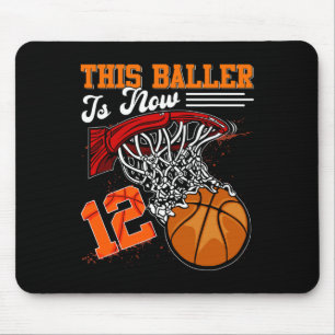 Fun 12 Years Old Kids Gift 12th Birthday Bysketbyl Mouse Pad