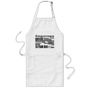 Fun 13th Birthday Party Greatest Thirteen Year Old Long Apron