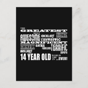 Fun 14th Birthday Party Greatest Fourteen Year Old Invitation Postcard