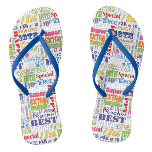Fun 18th Birthday Party Favors Personalized Jandals