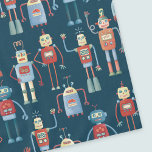 Fun 1950s Style Retro Robot Pattern Dark Tablecloth<br><div class="desc">Cute and helpful looking retro 1950s style robots.  Grandad probably made these in his shed.  Artificial Intelligence,  but not in a scary way.</div>
