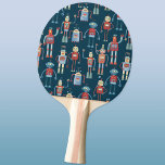 Fun 1950s Style Retro Robot Pattern Ping Pong Paddle<br><div class="desc">Adorable and helpful looking retro 1950s style robots.  Grandad probably made these in his shed.  Artificial Intelligence,  but not in a scary way.</div>