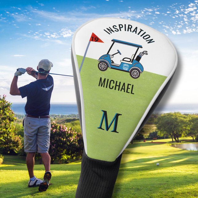 Fun 19th Hole Custom Cart Personalized  Golf Head Cover (Creator Uploaded)