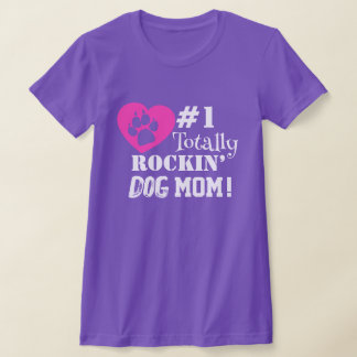 Fun #1 Totally Rockin Dog Mum (purple) T-Shirt