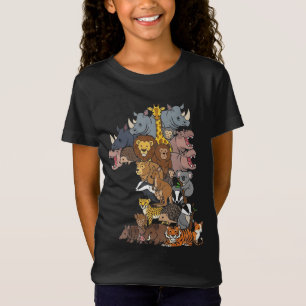 Fun 1th Birthday Safari Zoo Animals Figures Kids 1 T-Shirt