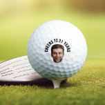 Fun 21st Birthday CUSTOM TEXT Photo Golf Balls<br><div class="desc">Fun birthday photo golf ball in a retro modern cutout photo design. The year is customisable to suit any birthday year, whether it be your 21st, 30th, 40th, 50th or 60th birthday party! To get the cutout effect please use a png file with the background already cut out. If not,...</div>