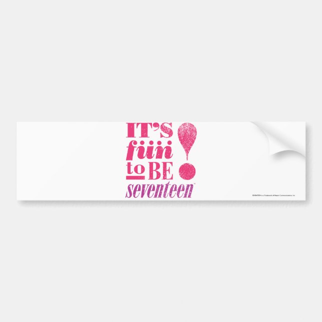 Fun 2 B 17-Magenta Bumper Sticker (Front)