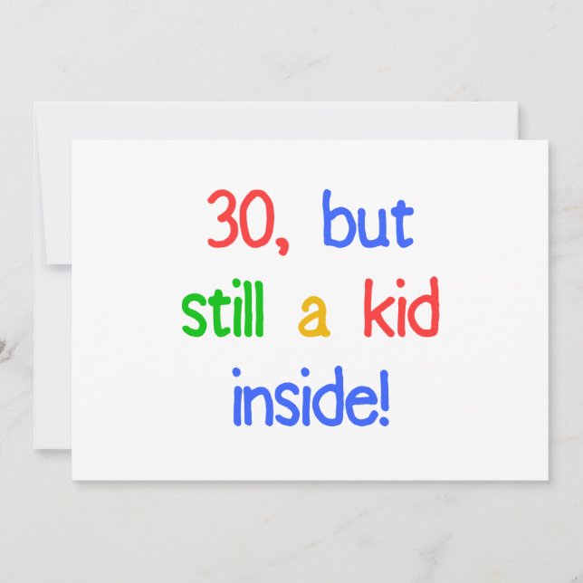 Fun 30th Birthday Humour Card (Front)