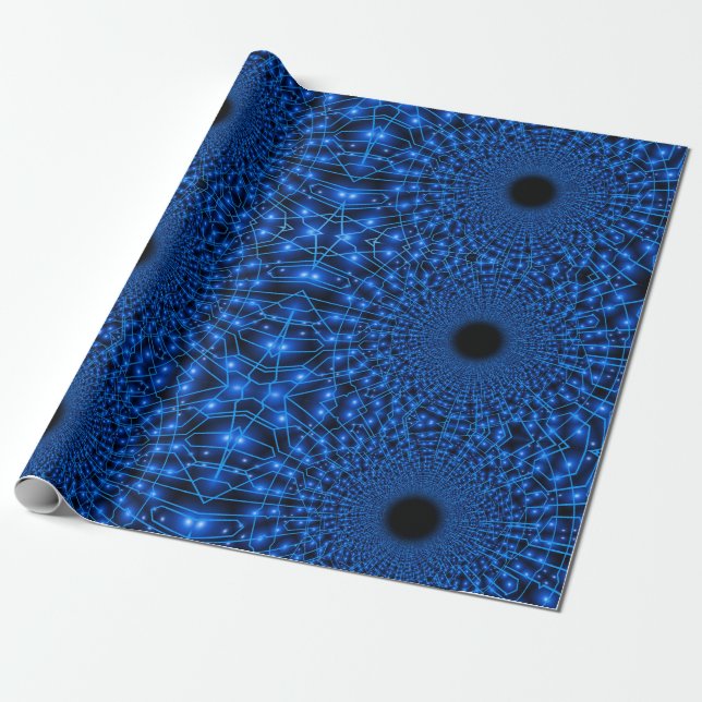 Fun 3D Network of Lines and Light Wrapping Paper (Unrolled)